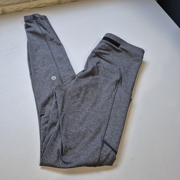 Lululemon Tights Womens 4 Gray Heathered Speed Up Running Pants 28" Luxtreme - Picture 1 of 11